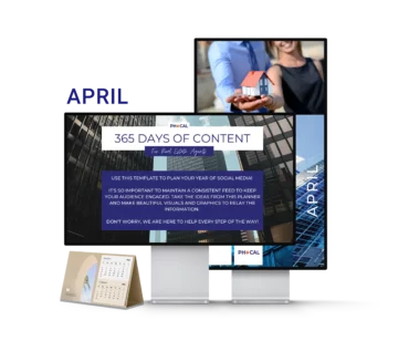 Shop Social Media Content Calendar for Real Estate Agents April 2022