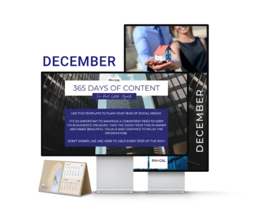 Shop Social Media Content Calendar for Real Estate Agents December 2022