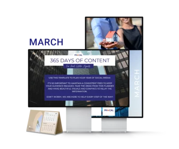 Shop Social Media Content Calendar for Real Estate Agents March 2022