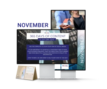 Shop Social Media Content Calendar for Real Estate Agents November 2022