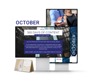 Shop Social Media Content Calendar for Real Estate Agents October 2022