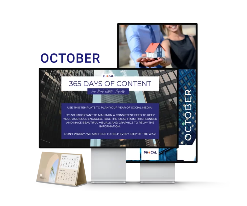 Shop Social Media Content Calendar for Real Estate Agents October 2022