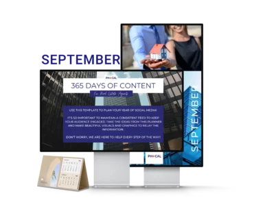 Shop Social Media Content Calendar for Real Estate Agents September 2022