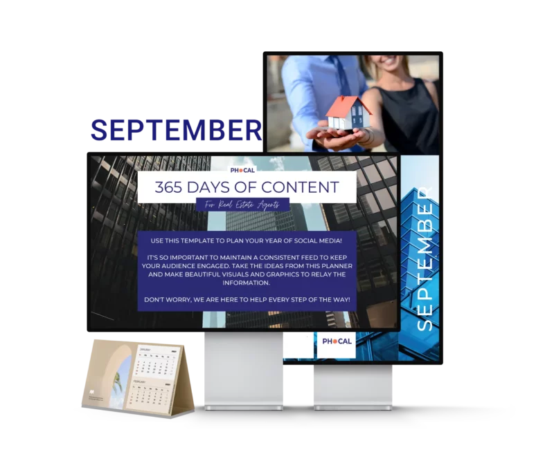 Shop Social Media Content Calendar for Real Estate Agents September 2022